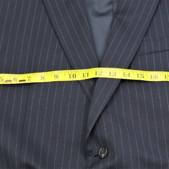 Calvin Klein Men's Sport Coat Size 46 R 100% Wool Jacket Blazer Dark Navy - Picture 10 of 13